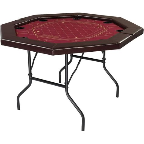 PEXMOR 8 Player Foldable Poker Table, Octagonal Felt Top, Portable ...