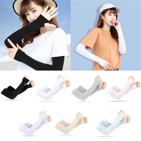 1 Pair Long Gloves Sunscreen Anti Ultraviolet Protective Gloves Arm