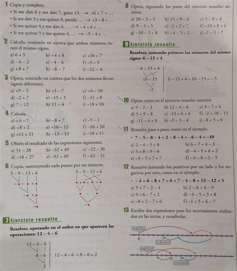 Didactica Gauss Ejercicios De NÚmeros Enteros 1 Eso