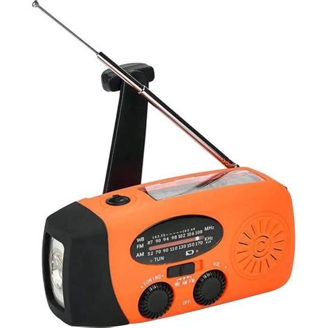 Radio Manivelle Solaire Am Fm Self Powered Radio D Urgence Lampe De