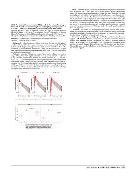 PDF Population Pharmacokinetic PPK Analysis For Lefamulin Using