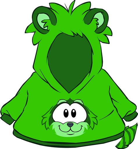 Green Raccoon Hoodie Club Penguin Wiki Fandom