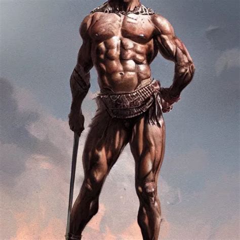 Male Roman Gladiator Gorgeous Amazing Muscular Stable Diffusion