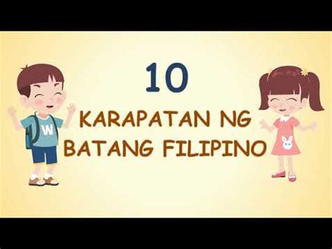 Mga Karapatan Ng Batanga Pilipino Clipart Free