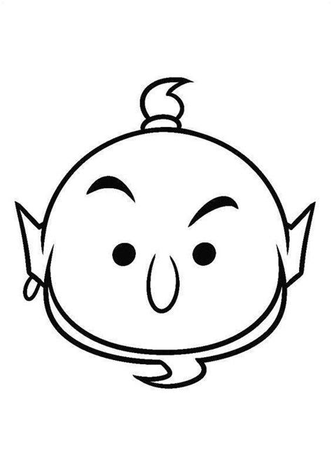 Coloriage Le Génie Daladdin Tsum Tsum Dessin Gratuit à Imprimer