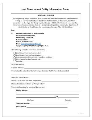 Fillable Online Title Local Government Table Of Contents