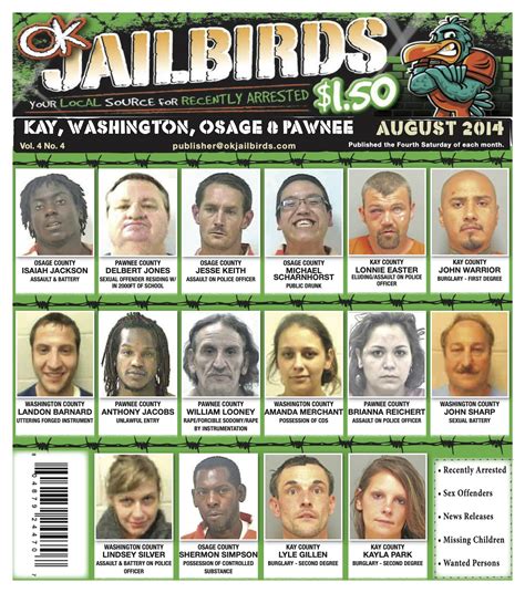 KAY, WASHINGTON, OSAGE, PAWNEE - August 2014 - JAILBIRDS
