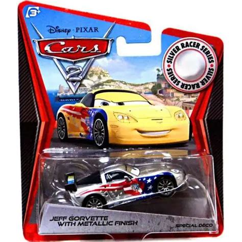 Disney Pixar Cars Cars 2 Main Series Jeff Gorvette with Metallic Finish ...