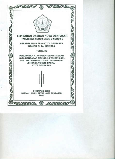 Pdf Tahun Nomor Seri Nomor Peraturan T Pj I