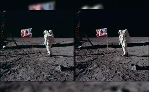 Moon Landing Flag Waving