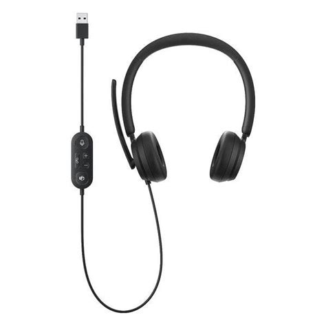 Microsoft Modern USB Wired On-Ear Headset, Black - 61G-00010 ( International Warranty )