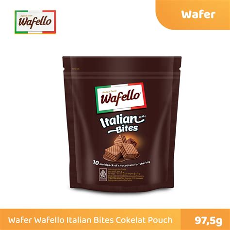 Jual Wafer Wafello Italian Bites Cokelat Pouch Shopee Indonesia