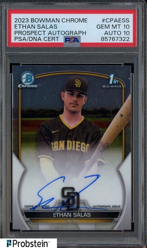 2023 Bowman Chrome Ethan Salas RC Rookie PSA 10 PSA DNA 10 AUTO EBay