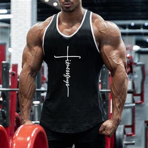 New Fashion Cotton Sports Sleeveless Shirts Gym Tank Top Men Fitness