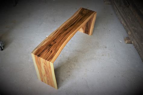 Teak Bench With Double Waterfall Legs 1 Or 2 Solid Etsy