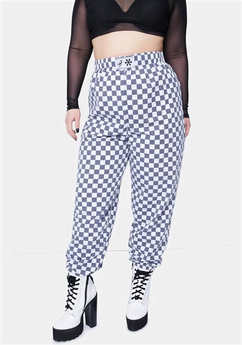 Ngorder Curve White Checkerboard Trousers Dolls Kill