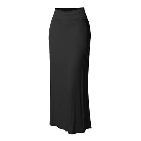 Mrulic Skirts For Women Women Ladys Solid High Waist Comfort Bodycon Stitching Long Maxi Skirt