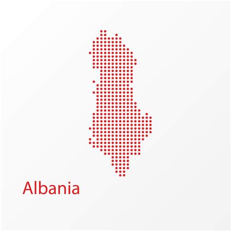 Premium Vector Dots Vector Geographical Map Of Albania