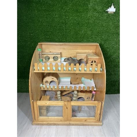 Jual ONEL WOOD RUBY HOUSE GUINEA PIG CAGE Kandang Marmut Landak Mini