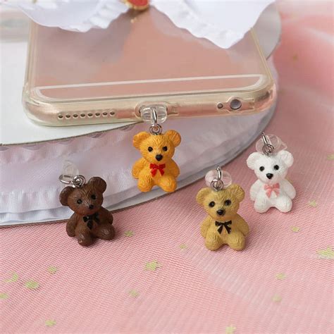 Lindo Enchufe Antipolvo Kawaii Bear Tapa Antipolvo Puerto De Carga De