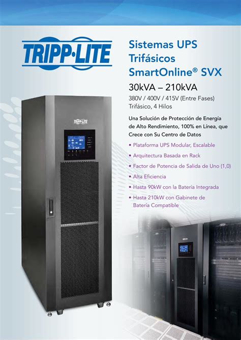 PDF Sistemas UPS Trifásicos SmartOnline SVX 210kW los sistemas UPS