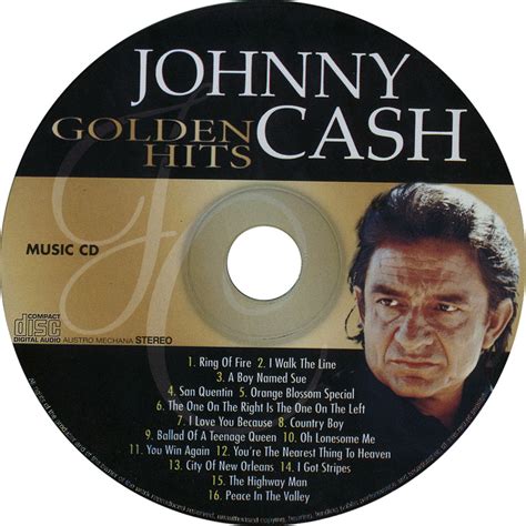 Car Tula Cd De Johnny Cash Golden Hits Portada