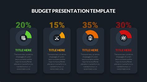 Dark Theme Budget Presentation Template Slidekit