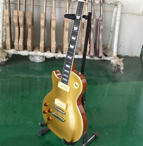 Custom Lp Electric Guitar Left Handed Gold Top P90 Pickups Chrome Hardware Ebay