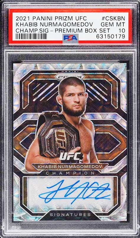 Panini Prizm Ufc Champ Premium Box Khabib Nurmagomedov Auto