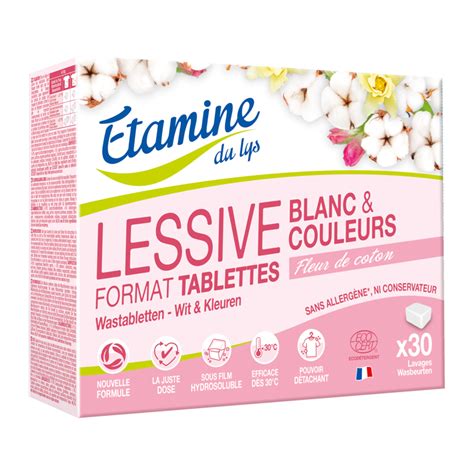 Tablettes Lessive Blanc Et Couleurs Etamine Du Lys