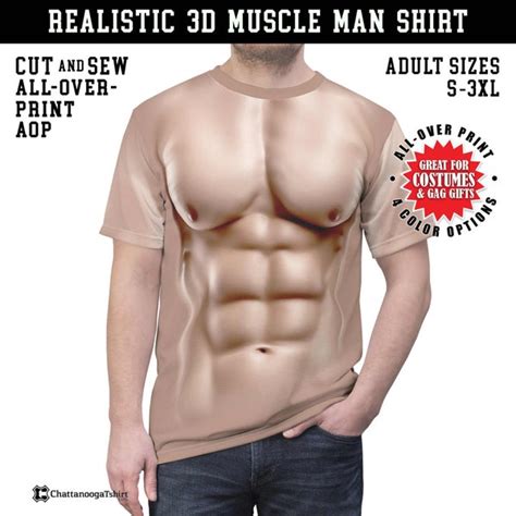 Fake Muscle Shirt Funny Etsy