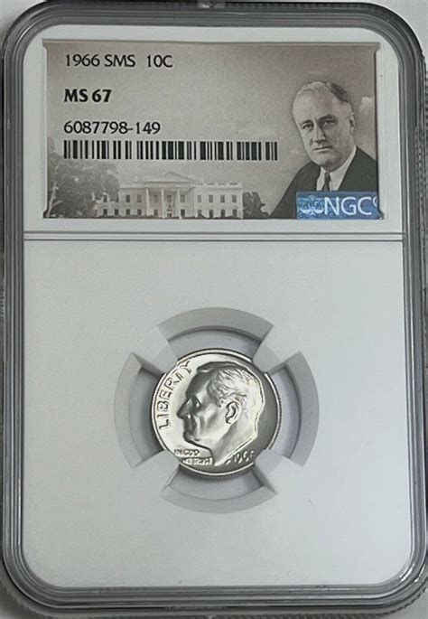 1966 SMS NGC MS67 ROOSEVELT DIME 10C SPECIAL MINT SET UNCIRCULATED