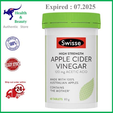 Swisse High Strength Apple Cider Vinegar 60 Tablets Shopee Malaysia