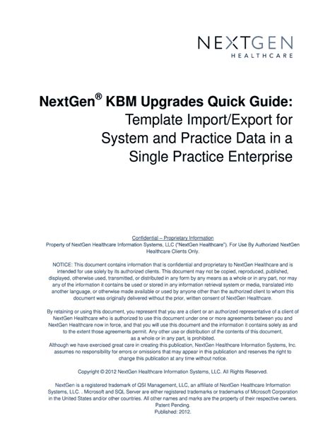 Fillable Online NextGen KBM Upgrades Quick Guide Fax Email Print