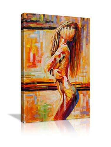 AMEMNY Colorful Sexy Art Nude Woman Abstract Canvas Painting Wall Art