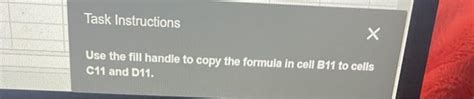 Solved Task Instructions Use The Fill Handle To Copy The