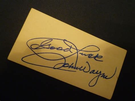 JOHN WAYNE AUTOGRAPH Signed John Wayne Business Card.