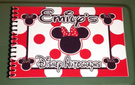 Personalized Disney Autograph Book Red Pink Or Blue With Or Etsy