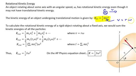 Kinetic Energy For Angular Motion