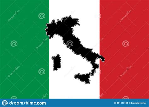 Map Of Italy On Background Of Italian Flag Royalty-Free Cartoon | CartoonDealer.com #161113166