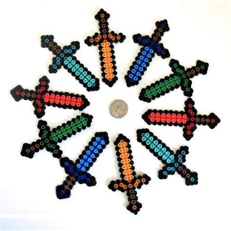 Perler Bead Diamond Sword