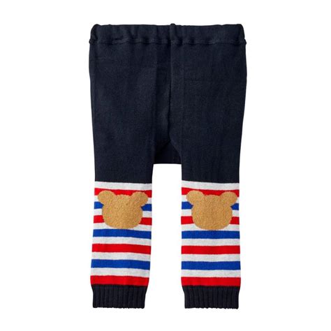 HOT BISCUITS ミキハウス 顔ドン のびのび ベビースパッツ 紺 グレー アイボリー インディゴブルー 黒 S cm M