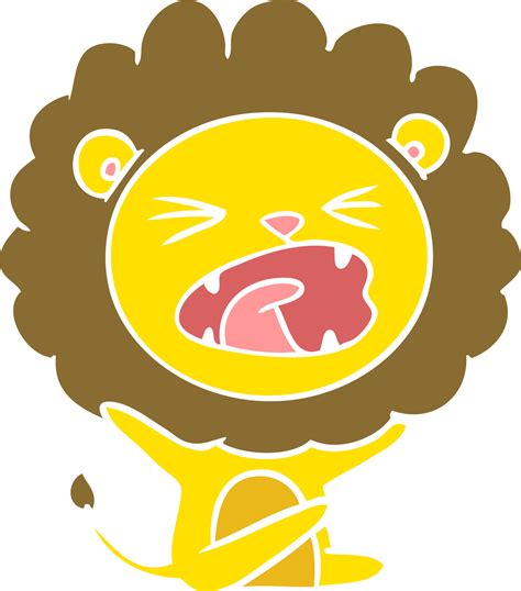 flat color style cartoon lion throwing tantrum 12132520 Vector Art at Vecteezy