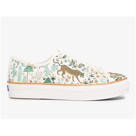 Keds Keds X Rifle Paper Co Triple Kick Menagerie Embroidered Lyst