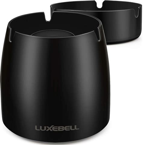 Luxebell Posacenere Antivento Con Coperchio In Acciaio Inox Posacenere