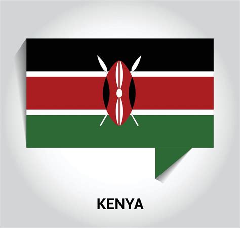 Kenya flag design vector 13283334 Vector Art at Vecteezy