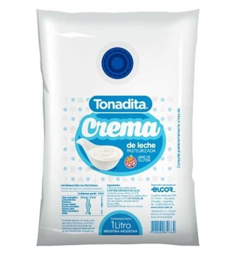 Crema De Leche Tonadita Pouch X 1 Lts CHITZA