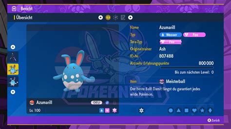 Azumarill Shiny Non Shiny 6IV Lvl 100 Set Bundle Pokemon Karmesin Und