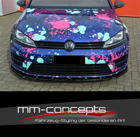 CUP Spoilerlippe SCHWARZ für VW Golf VII 7 R R Line Frontspoiler