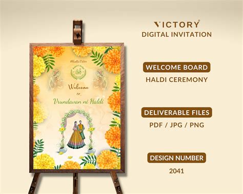 Buy Haldi Ceremony Welcome Sign Board Standee Design As Per Online In